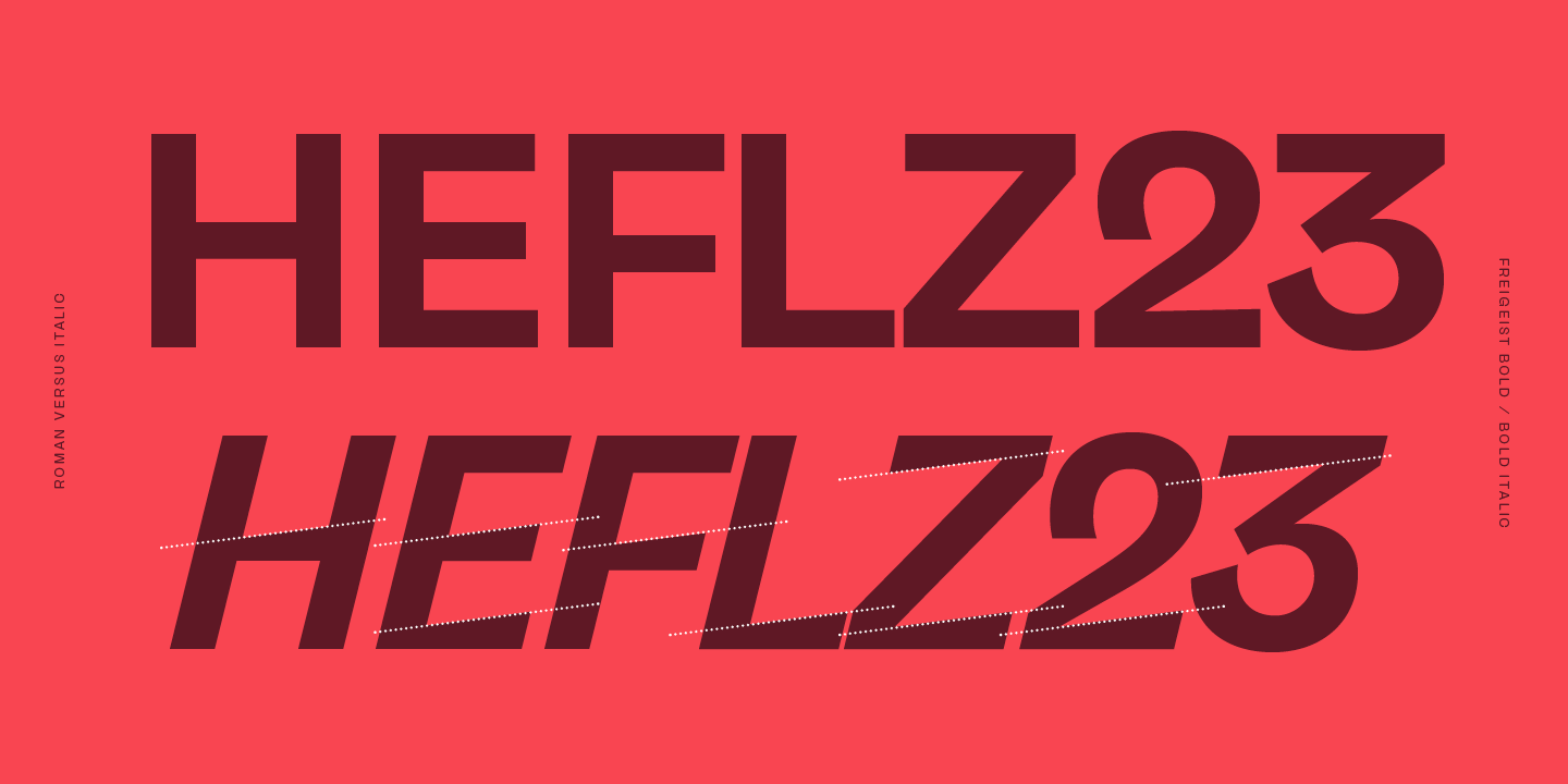 Freigeist Bold Italic Font preview